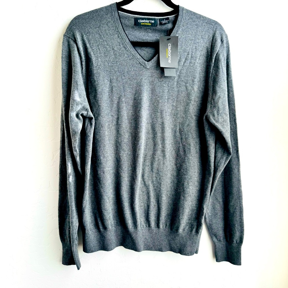 Claiborne NEW Gray Performance Sweater Size S